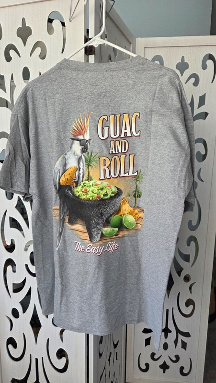 The Easy Life Guac and Roll Tee XL nwot Funny Graphic Shirt Avocado Humor